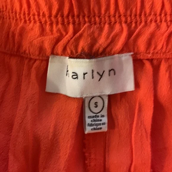 Anthropologie Harlyn coral flowy pants, size S - Picture 4 of 5